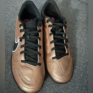 Nike Tempo 9 Legend Academy - Metallic Copper - Black - White Mens Indoor cleats